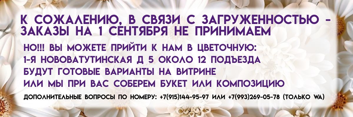 1 сентября заказы